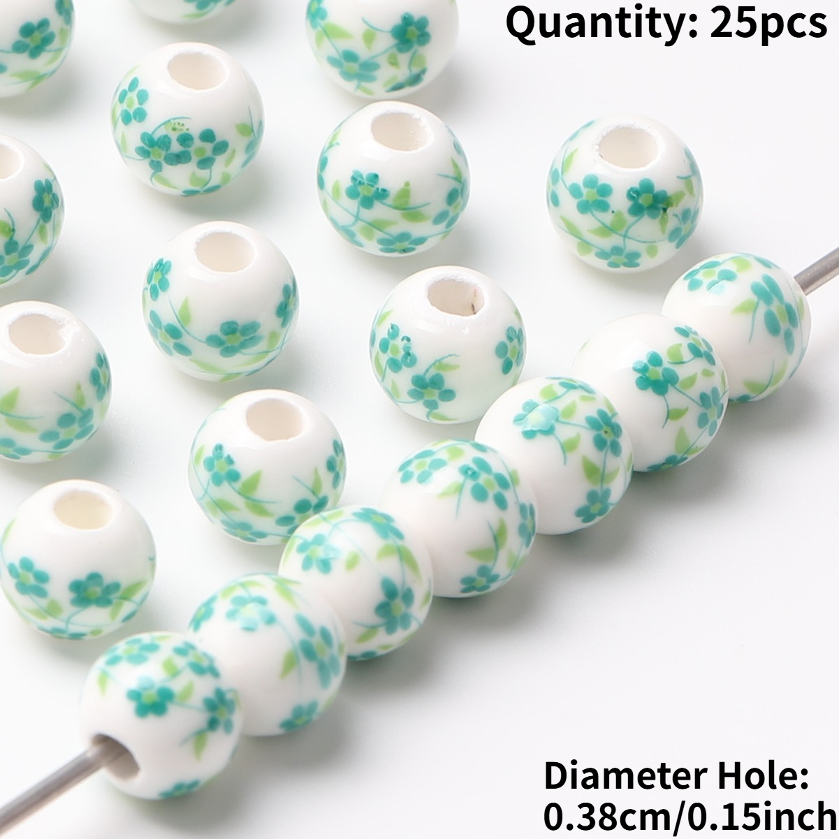 25pcs Vintage Ceramic Beads for DIY Jewelry Making